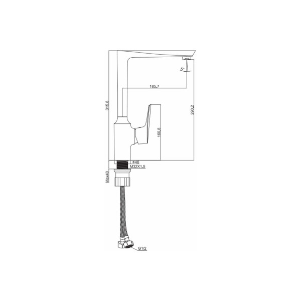 Смеситель для кухни Maxonor (MN4073-8)