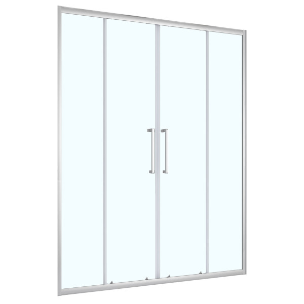 Дверь душевая Loranto 150x190 стекло прозрачное, профиль хром (CS-AB04C-150)