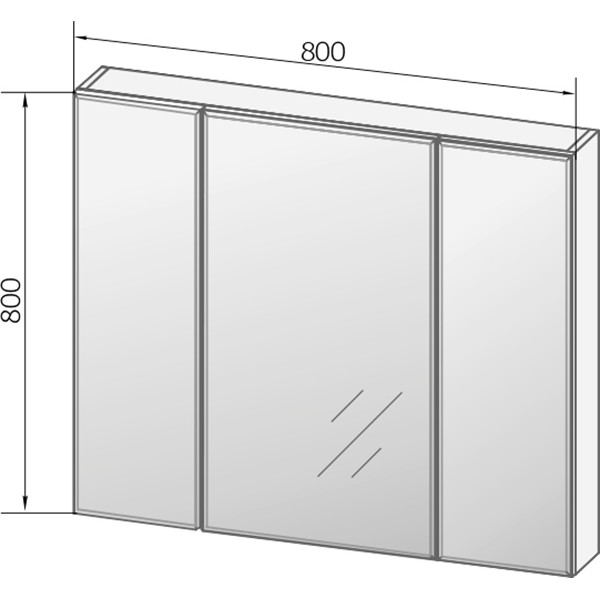 Шкафчик зеркальный Marka One Mix 800*140*800 белый (У37180)