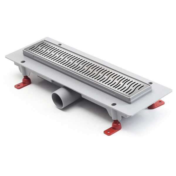 Лоток душевой 450 мм. MCH Chudej Harmony (решетка нерж. сталь глянцевая, боковой слив D 40) CH450H