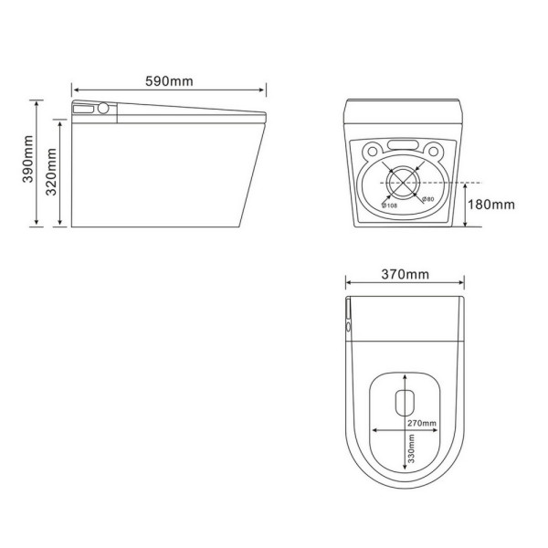 Комплект инсталляция с унитазом и биде Abber Bequem (AC1119S-AC0101P)