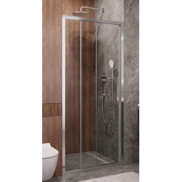 Душевая дверь Cezares Molveno 100x195 стекло прозрачное, профиль хром (MOLVENO-BF-3-100-C-Cr-IV)