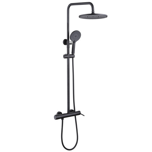 Душевая система Abber Emotion с изливом черный матовый (AF8816BL)
