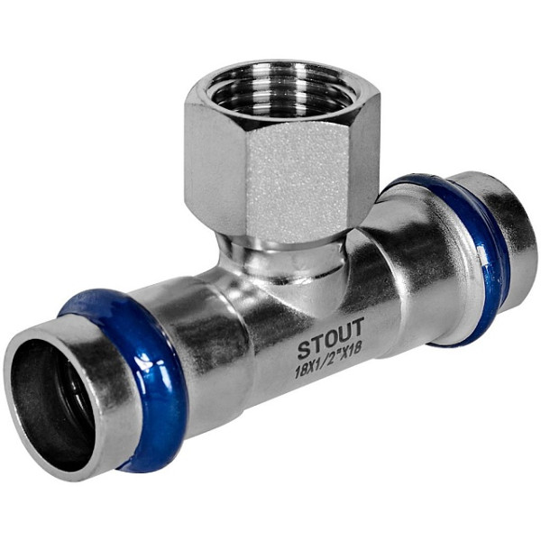Тройник переходной 18х1/2"Вх18 Stout SSS-2015 ВПр-ВР (нерж.ст., пресс) SSS-2015-001812 Тройник переходной 18х1/2"Вх18 Stout SSS-2015 ВПр-ВР (нерж.ст., пресс) SSS-2015-001812