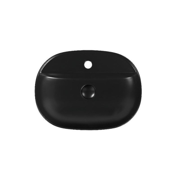 Раковина накладная Aquanet LAKE-2-MB 50х38х12 черная матовая (273672)