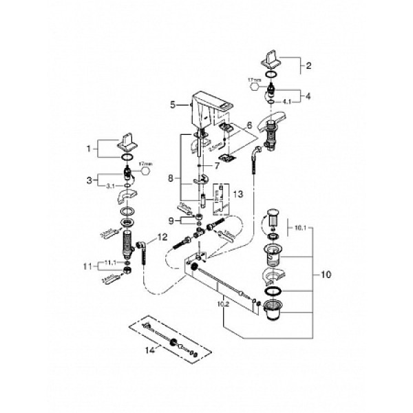 Смеситель для раковины Grohe Allure Brilliant (20342000) Смеситель для раковины Grohe Allure Brilliant (20342000)