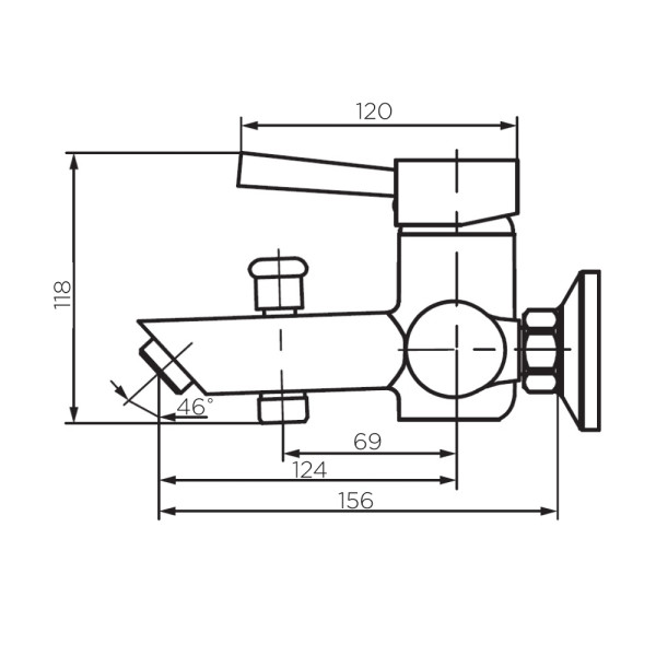 Смеситель для ванны и душа Dorff Logic NEW (D3010000SS)