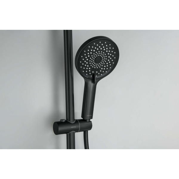 Душевой гарнитур Aquatek Лугано черный матовый (AQ2022MB)