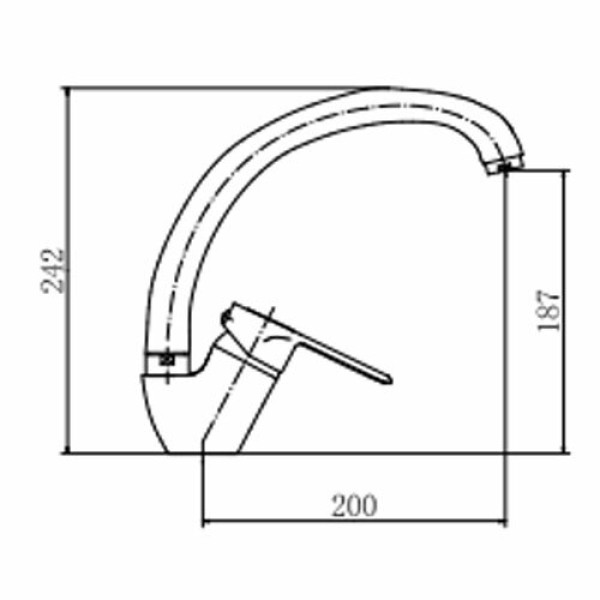 Смеситель для кухни Fashun хром (A4104)