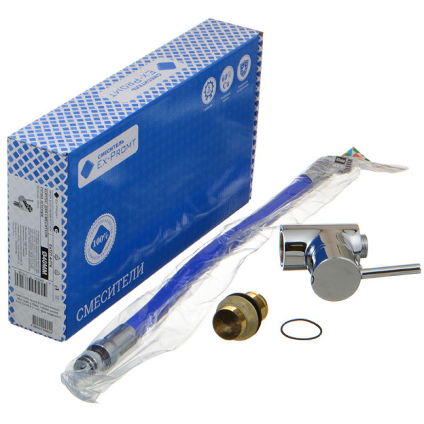 Смеситель для кухни Ex-promt Kitchen с гибким изливом, хром (Ex125.4-11 blue) Смеситель для кухни Ex-promt Kitchen с гибким изливом, хром (Ex125.4-11 blue)