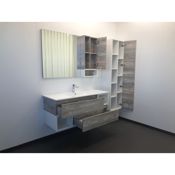Пенал подвесной Comforty Турин 450x320x1600 дуб бежевый (00004136455)