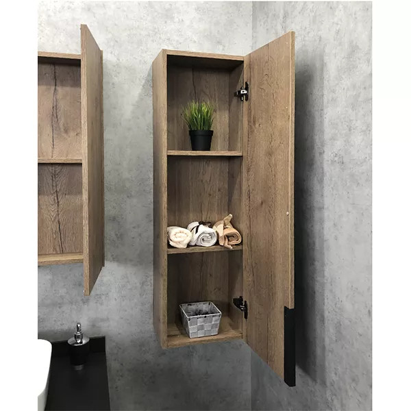 Пенал подвесной Comforty Кёльн 900x340x1100 дуб темный (00004149530)