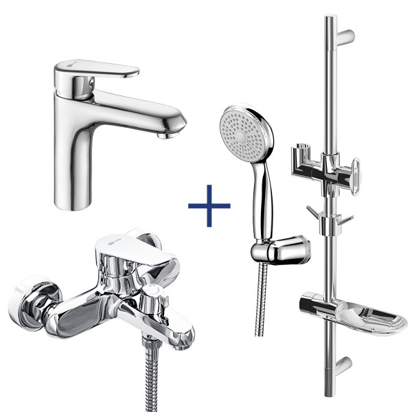 Комплект смесителей lemark Point хром (LM0380C) Комплект смесителей lemark Point хром (LM0380C)