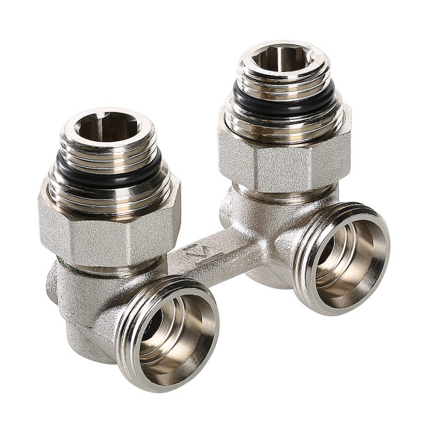 Фитинг двойной угловой со встроенным шаровым краном 1/2"*3/4"(18) евроконус Valtec VT.345.KNA (c комплектом адаптеров) (VT.345.KNA.E04) Фитинг двойной угловой со встроенным шаровым краном 1/2"*3/4"(18) евроконус Valtec VT.345.KNA (c комплектом адаптеров) (VT.345.KNA.E04)