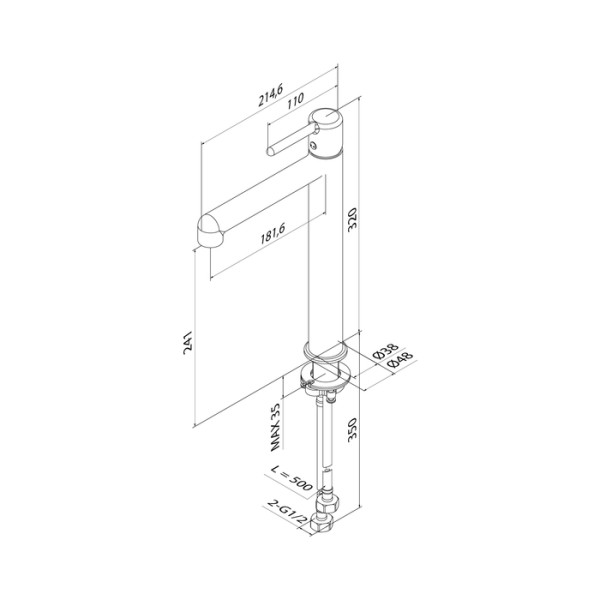 Смеситель для раковины Iddis Aiger золотой (AIGMG01i01)