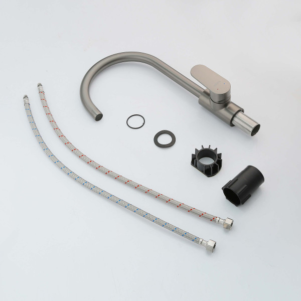 Смеситель для кухни Aquatek Ника оружейная сталь (AQ1882BGM)