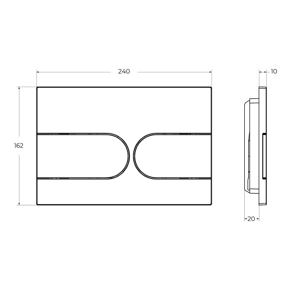 Клавиша смывная BelBagno белый глянец (BB-11-BL)