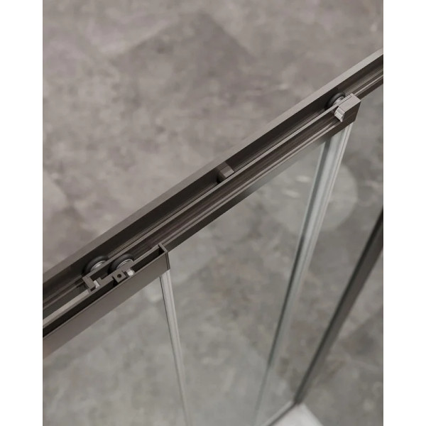 Душевая дверь Cezares Molveno 90x195 стекло прозрачное, профиль оружейная сталь (MOLVENO-BF-3-90-C-GM-IV)