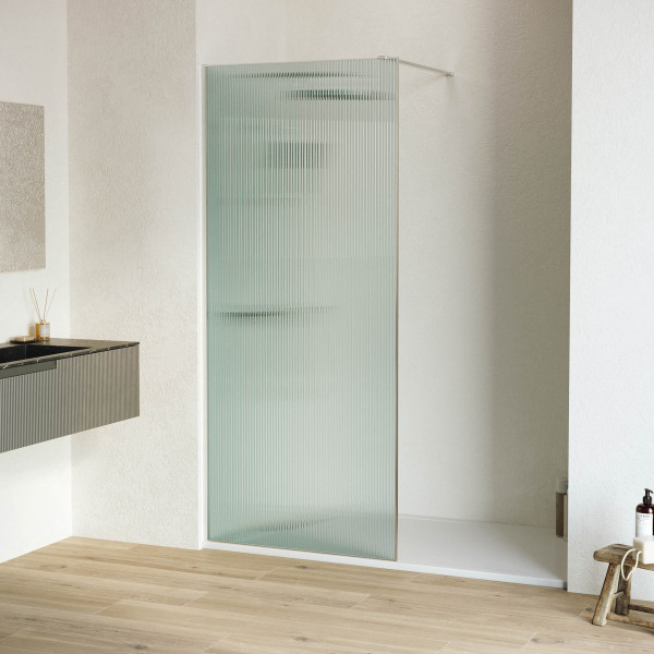 Душевое ограждение RGW Walk In 120x195 стекло Ribbed (ребристое), профиль хром (06100812-151)