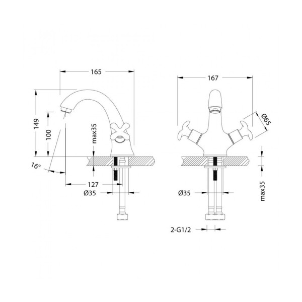 Смеситель для раковины Lemark Flora (LM0106C)