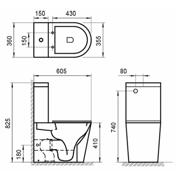 Чаша напольного унитаза BelBagno Flay-R (BB2149CPR)