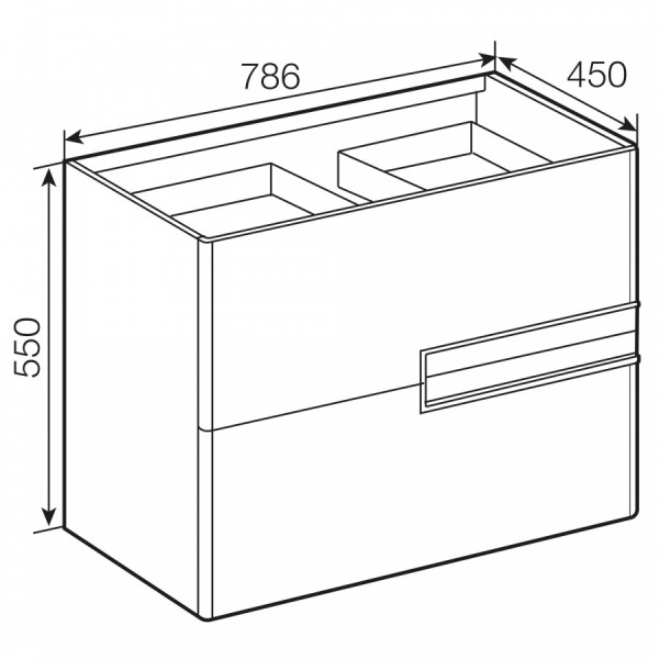 Тумба подвесная Roca Victoria Nord Ice Edition 786x450x550 белый (Z.RU93.0.273.1)