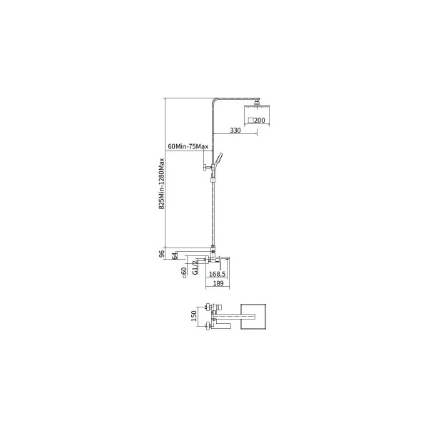 Душевая система Fashun сатин (A52417)