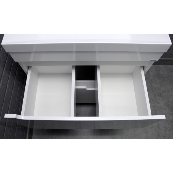 Тумба напольная Bazis 70 Веста с двумя ящиками В2 Айсберг Домино (DV5907T) Тумба напольная Bazis 70 Веста с двумя ящиками В2 Айсберг Домино (DV5907T)