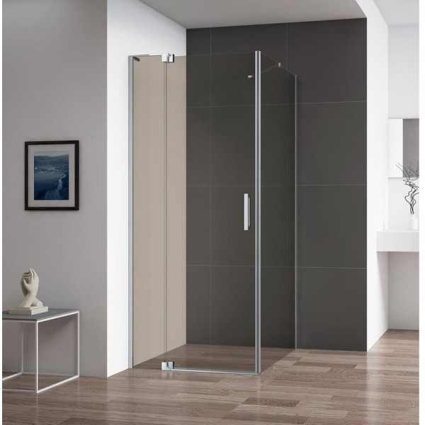 Душевой уголок Cezares Slider 70x80x195 стекло бронза, профиль хром (SLIDER-AH-1-80-70/80-BR-Cr)