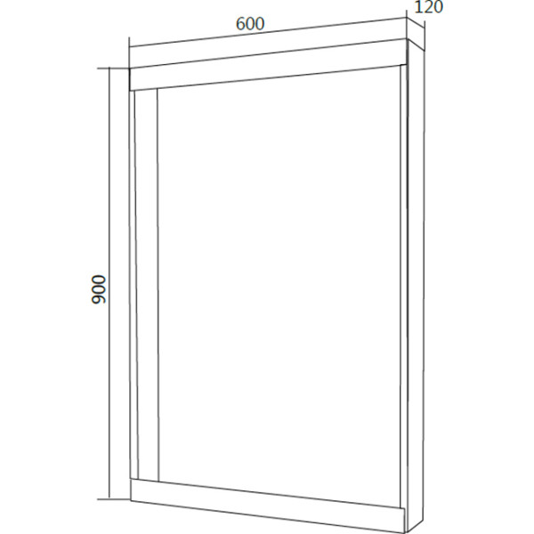 Зеркало 1Marka Aris 600*120*900 дуб сонома (У84859)