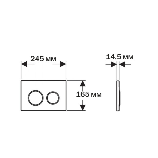 Клавиша смывная Aquatek хром глянцевый (PNS-0000012) Клавиша смывная Aquatek хром глянцевый (PNS-0000012)