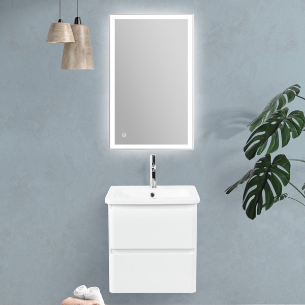 Тумба подвесная BelBagno Albano-CER 50 см Bianco Lucido (Albano-CER-500-2C-SO-BL)