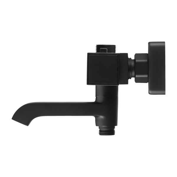 Смеситель для ванны и душа Swedbe Hermes термостат, с повортн.изливом и верхним подключением черный (9043B)