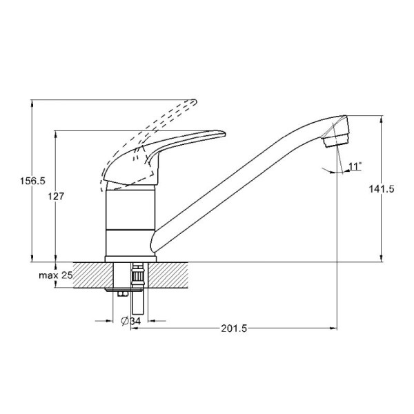 Смеситель для кухни G.lauf хром (4P4-A043) Смеситель для кухни G.lauf хром (4P4-A043)