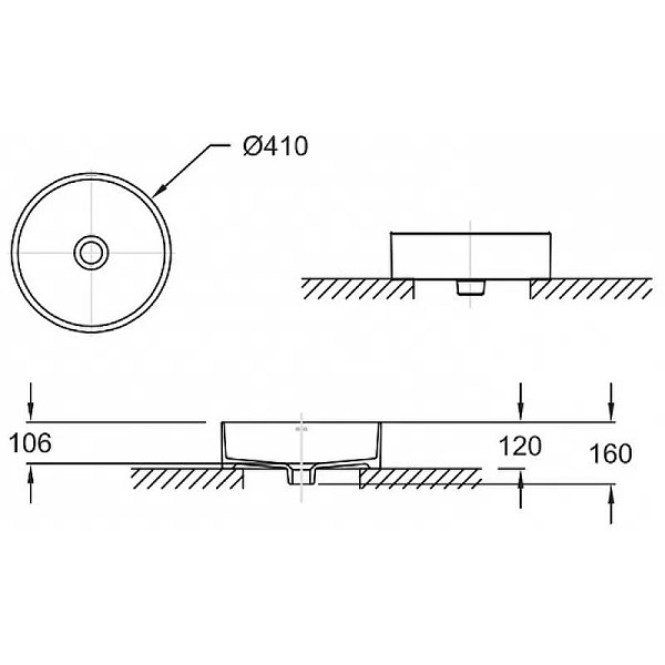 Раковина накладная Jacob Delafon Delta Pure 41x41 белая (E90012-0) Раковина накладная Jacob Delafon Delta Pure 41x41 белая (E90012-0)