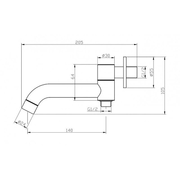 Излив Belbagno Ancona хром (ANCONA-BCA-CRM) Излив Belbagno Ancona хром (ANCONA-BCA-CRM)