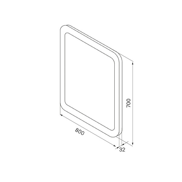 Зеркало с подсветкой Iddis Edifice 70x80 (ЗЛП107)