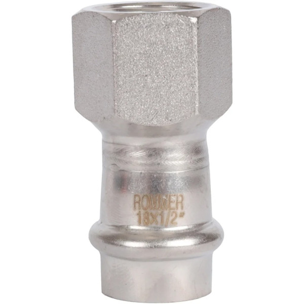 Переход 18х1/2"В Rommer из нержавеющей стали (пресс) (RSS-0022-001812) Переход 18х1/2"В Rommer из нержавеющей стали (пресс) (RSS-0022-001812)