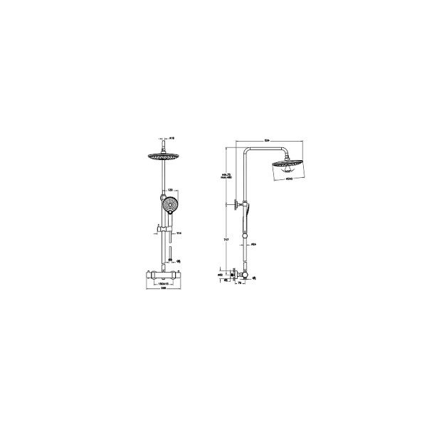 Душевая система Vitra Aquaheat Bliss 240 2F хром (A47205EXP)