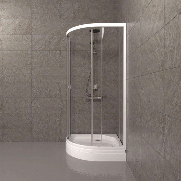 Душевое ограждение Triton Ультра 90x90 стекло прозрачное, профиль белый (DK322_1)