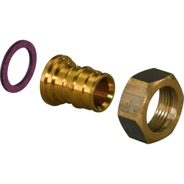 Штуцер с накидной гайкой Uponor PE-Xa Q&E 20*1/2" ВР (DR-латунь) (UP 1023015) Штуцер с накидной гайкой Uponor PE-Xa Q&E 20*1/2" ВР (DR-латунь) (UP 1023015)