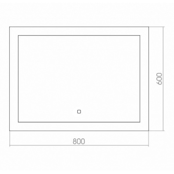 Зеркало Azario Норма 800х600 LED-подсветка с диммером, сенсорный выключатель (ФР-00000844)