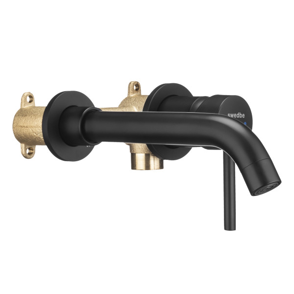 Смеситель для раковины Swedbe Platta встраиваемый черный (5502B) Смеситель для раковины Swedbe Platta встраиваемый черный (5502B)