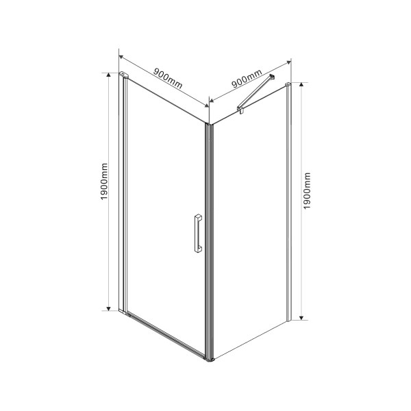 Душевой уголок Vincea Como VSR-1C 1300х800х1950 стекло прозрачное, профиль хром (VSR-1C8013CL)