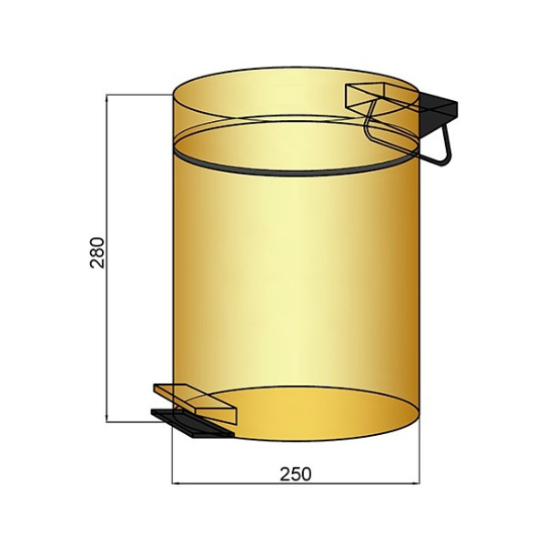 Ведро для мусора Boheme Uno 25x25x28 медь (10426-CB) Ведро для мусора Boheme Uno 25x25x28 медь (10426-CB)