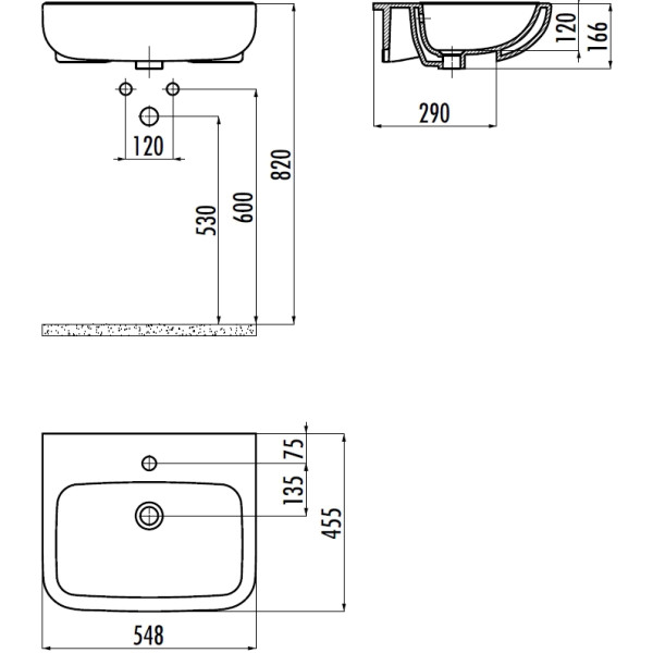 Раковина мебельная Creavit Ness 55x45,5 белая (NS055-00CB00E-0000) Раковина мебельная Creavit Ness 55x45,5 белая (NS055-00CB00E-0000)