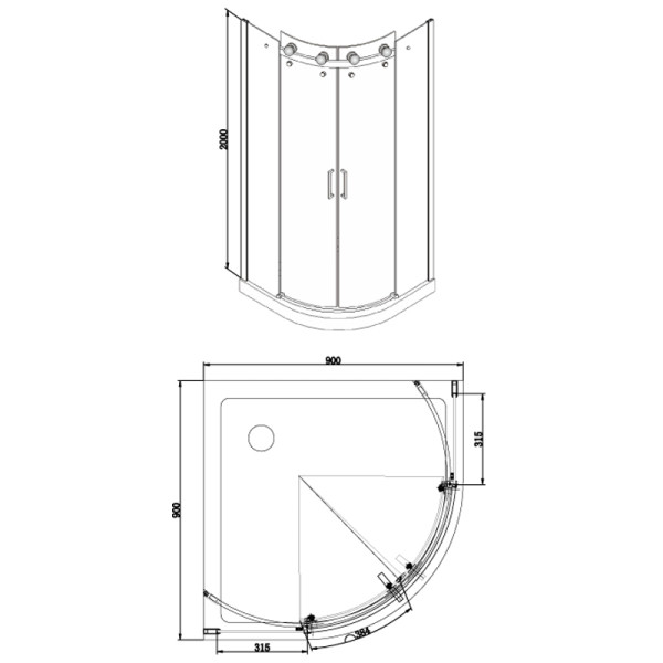 Душевое ограждение Azario Ottawa 90х90х200стекло прозрачное профиль хром серебро (AZ-NKE2142 90) Душевое ограждение Azario Ottawa 90х90х200стекло прозрачное профиль хром серебро (AZ-NKE2142 90)