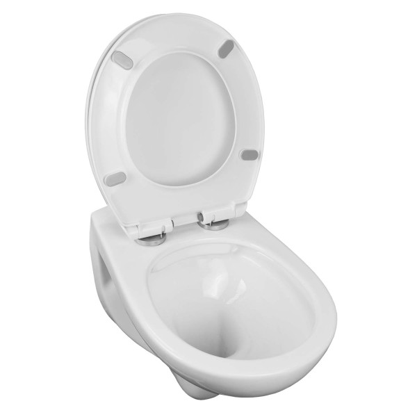 Инсталляция для подвесного унитаза Loranto + безободковый унитаз Fredo с сиденьем микролифт (4501+CS-WH8005)