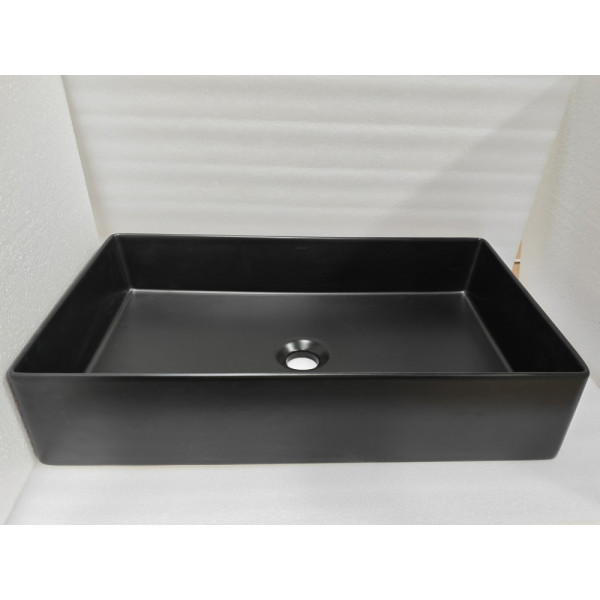 Раковина накладная Abber Rechteck 60x36x13 черная матовая (AC2220MB)