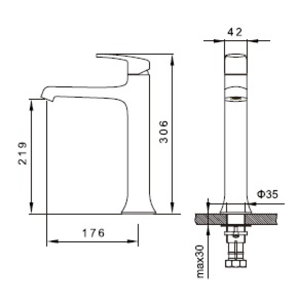 Смеситель высокий для раковины Zeegres Z.RILL (47004001) Смеситель высокий для раковины Zeegres Z.RILL (47004001)